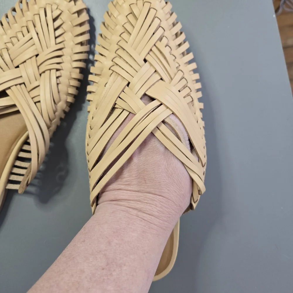 Pilcro Beige Woven Mules - Picture 8 of 15
